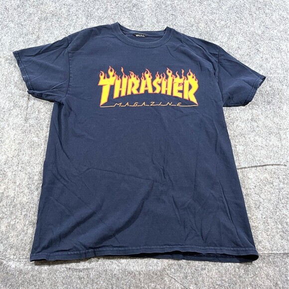 Thrasher Other - Vintage Thrasher Blue Magazine Skateboarding Skate Classic Logo T Shirt Sz S